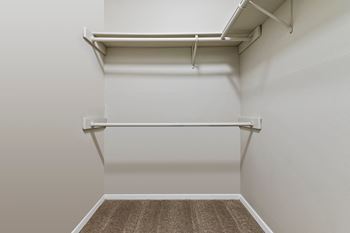 Spacious walk-in closets